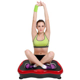 Exercise Fitness Slim Vibration Trainer Platform with Body Shaper Resistance Band. 120KG Max Bearing. HWC.