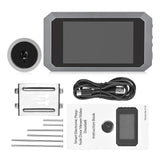 3.97-inch Apartment Peephole Viewer - 2MP LCD Digital, 120 Degree, Color Infrared Camera, 1080P Door Monitor