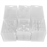 60 Pack Containers-6 Cavity Clear Empty Plastic Melt - Clamshells for Tarts Wax Melts.