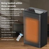 1pc, Electric Heater, Remote Control Touch Screen Electric Heating Wind, Household Desktop Rocking Head Heating Fan, PTC Heater,  For Home Office School Thanksgiving Halloween Christmas Wedding Birthday Gift Fall Winter Essential