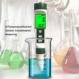 Digital 10in1 Quality Tester Pen Water PH/TDS/EC/Saity/ORP/H2/S.G/Tem/Nutrient Solution Concentration/㏁ Measuring