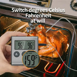 Kitchen Digital Thermometer BBQ Oven Meat Grill Timer Function Heat Meter Home Baking Household Cooking Temp Gauge Probe