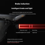 ESLNF Smart Taillight Cycg Brake Warning Light USB Waterproof Heart Smiley Face MTB Road Bike Bicycle Accessories