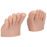 Nail Art Foot Model Professional Tattoo Practice Foot Model Washable Reusable Silicone for Tattoo Salon