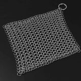2X Cast Iron Cleaner -Premium 316 Stainless Steel Chainmail Scrubber , 8X6 Inch