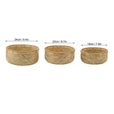 3PCS Woven Storage Bowls Large Capacity Exquisite Clear Grain Decorative Woven Serving Basket Bowl for Home