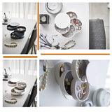 Jewelry Rotating Multi-Layer Flannel Dust-Proof Earrings Necklace Ring Storage Box