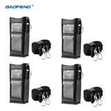 4PC Hard Leather Carrying Sleeve Shoulder Case Bag Holster Holder with Belt Clip for Hytera PD780 PD780G Walkie Talkie Accessory