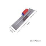 Carbon Steel Blade Plastic Handle Rounded Front Finishing Plaster Trowel Construction Concrete Spatula Tool