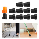 10pcs Crutch Rubber 19mm Inner Diameter Slip Resistance Universal Heavy Duty Walking Replacement Cane Tip