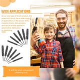 Bore Stainless Steel Bristles Wire Brush for Power Drill with Hex Shank Handle 12 Pcs