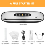 Latest Outdoor use food packaging hine wireless USB rechargeable vacuum sealer with bag cutter