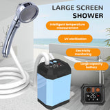 Outdoor Camping IPX7 Waterproof with Digital Display Portable Electric Shower Pump for Hiking Travel Beach Pet Watering