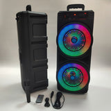 Bluetooth-Compatible Portable Support USB/TF/AUX/FM/BT/MIC Wireless Stereo Speaker for Home Outdoor Party Gifts