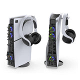 Organizer Ps5 Slim Vertical Console Stand with Quiet Cooler Fan Headphone Holder Gaming for Gamers