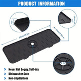 Silicone carpet, faucet handle, drip tray, sponge and soap holder, kitchen sink accessory, 1 piece