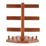Wooden Holder Jewelry Brown 3 Tier Bangle Rack Bracelet Display Stand for Lady Bathroom Store Bedroom