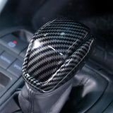 2PCS Car Gear Shift Cover Anti-Scratch Sticker Decor Carbon ABS Fiber Shifter Knob Trim for 20-21 Toyota Highlander RAV4