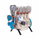 DM113 Car Engine Assembly Kit Full Metal 4 Cylinder Building Science Educational Toys