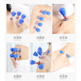 Newest 6pcs Haci 5 Elements Needle Bipolar Strong Vacuum Acupuncture Suction Cupping Set Magnetic therapy