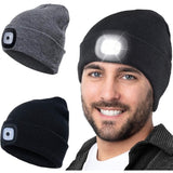 Outdoor Sport Knitted Light LED Hat Flashlight Headlight Headlamp Windproof Hats for Climbing Cycg Camping Head Lamp Item