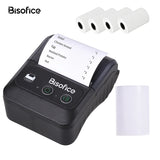 Bisofice Portable Thermal 58mm 2inch Printer Wireless BT Label Maker for Store Shipping Support ESC/POS with Paper