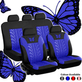 Butterfly 3D Print Universal Cover Set Front Rear Seat interior covers breath air mesh Car seat protection Accessories
