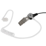 Heaphones 2 Pin Covert Acoustic Tube Earpiece Headset with Big Mic PTT for Motorola Two Way Radio Walkie Talkie
