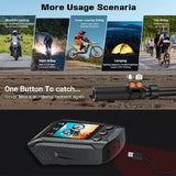 3 in 1 Sport DV Dash Cam with Light - 4K for Bike Helmet, Motorcycle, Bicycle. HD Screen Action Recorder Camera