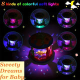 Infant Toys-3D Ocean Projector Toys, Crawling Learning Prone Toys That Can Light Up Music