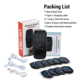 9 Modes 30 Gears Digital TENS hine EMS Massager Electric Pulse Muscle Stimulator for Back Neck Electrode Massage Pads