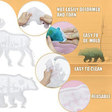 2Pcs Kit Deer Bear Decor Large Molds Silicone Casting For DIY Resin Home Decoration