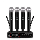 VM302 VHF Wireless Microphone System with 2 or 4 Handheld Cordless Mic 80 Meters Distance for Church Speech Family Karaoke New
