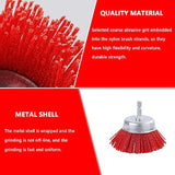7 Pack Nylon Filament Abrasive Wire Brush Wheel & Cup Brush Set With 1/4 Inch Hex Shank, Nylon Drill Brush Set
