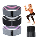 3pcs Resistance Bands For Legs And Butt, Fabric Exercise Bands With 3 Resistance Level