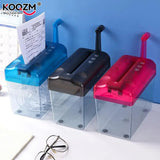 Mini Manual Paper Shredder A6 Office Document Destroyer Receipts Tickets Thick Cardstock Cutting hine 18x15x10.5cm