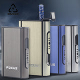 CRUSHER Automatic Case Ejection Holder Male Gadgets Windprooluminium Alloy Boxes Fashion Cigarette Box