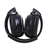 2 x Double Infrared Stereo Wireless Headphone Headset IR Car DVD Player Headrest Black