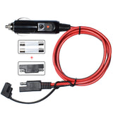 to Cigarette Lighter 14AWG 100cm Plug Extension Cable with SAE Polarity Reverse Adapter 15A Fuse