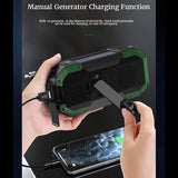 Waterproof Solar Powered Emergency Radio Camping Hand Crank Power Bank