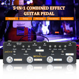 MOSKYaudio SOL918 Multi Effects Pedal Reverb Delay FX Loop Overdrive Effect Pedal Guitar Accessories Guitar Multi Effect Pedal
