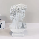 1pc David Sculpture Resin Portrait Figure Crafts,Creative Pen Holder Home Decoration Ornaments ,Imitation Gypsum Vase, Photography Anniversary Birthday Dating Atmosphere Decor, Table Living Room Table Decor,weddings Decor