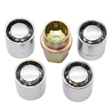 4 Lock 1 key M12x1.5 Wheel Locks Lug Anti Theft For Toyota Honda for Acura US Tyre Chrome Locking Nuts 4+1