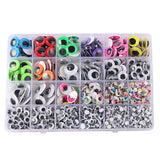 Self-Adhesive Googly 4Mm-25Mm DIY Toy Making Small Eye Stickers Black White Movable Eyes