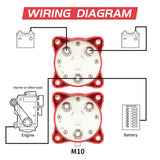 DaierTek 32V 350A Battery Switch Selector Disconnect 4 Position 3 Pins 9001E for Marine Boat Truck RV