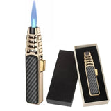 2024 Kitchen Outdoor BBQ Metal Windproof Turbo Torch Jet Butane Gas Lock Fire Safety Switch Cigar Lighter Gadgets