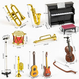 Miniature Set 12PcsMini Musical Instrument Model Dollhouse Decoration