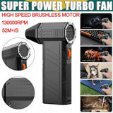 130000 RPM Mini Jet 52m/s Brushless Motor Turbo Violent Rechargeable Industrial Duct Fan Handheld Car Wash Dryer