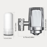 1pc Detachable and Washable Stainless Steel Faucet Water Purifier - Enjoy Clean and Healthy Water at Home