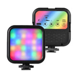 5W Pocket Led RGB Video Lamp Mini Photography Light 3 Cold Shoe Mount&1/4in 62Led 3000K-7000K+Clip Adapter for Home Studio